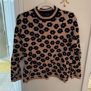 Prettygarden floral leopard sweater
